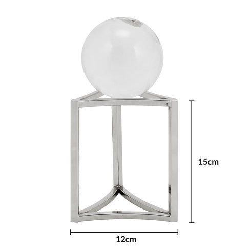 Silver Crystal Ball Stand